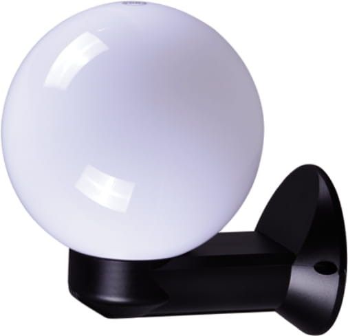 Kinkiet ścienny zewnętrzny Kaja Astrid czarny biały klosz 1 x E27 x 60W IP44 wym: 25 x 20 x 25 cm - 1 szt.