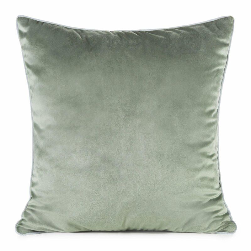 Poszewka GAJA 2 Eurofirany 60 x 60 cm oliwkowa welwetowa o delikatnym połysku z ozdobną lamówką 1 szt.