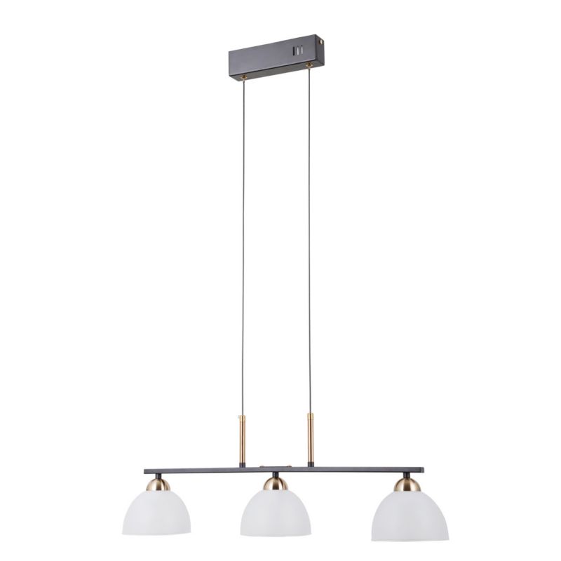 Lampa wisząca Italux MONTIELA czarna matowa 3 x LED 15W 772lm wym:120x68x13,5cm IP20 -1 szt.