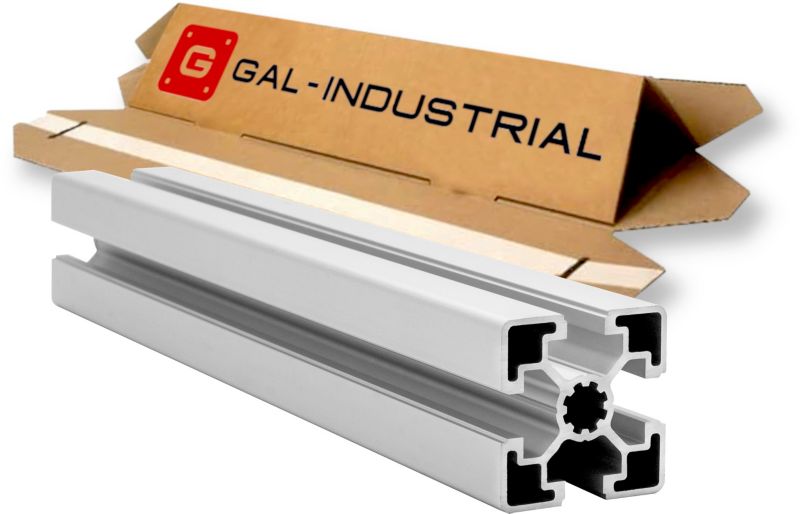 PROFIL KONSTRUKCYJNY ALUMINIOWY GAL-INDUSTRIAL 45x45 otwór 12mm DŁ. 390cm + Cięcie na wymiar 1 szt.