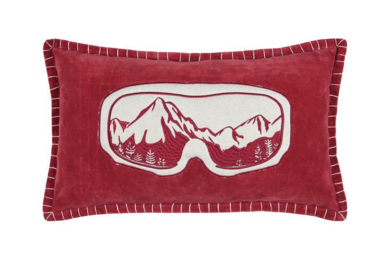 Poduszka CHAMONIX STOF dekoracyjna 30x50 cm gogle góry czerwona 1 szt.