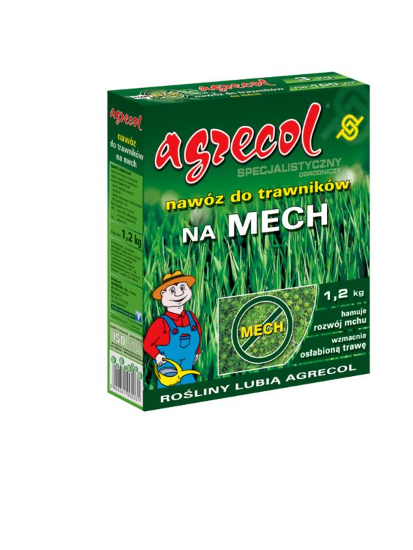 Nawóz do trawników na mech Agrecol 1,2 kg