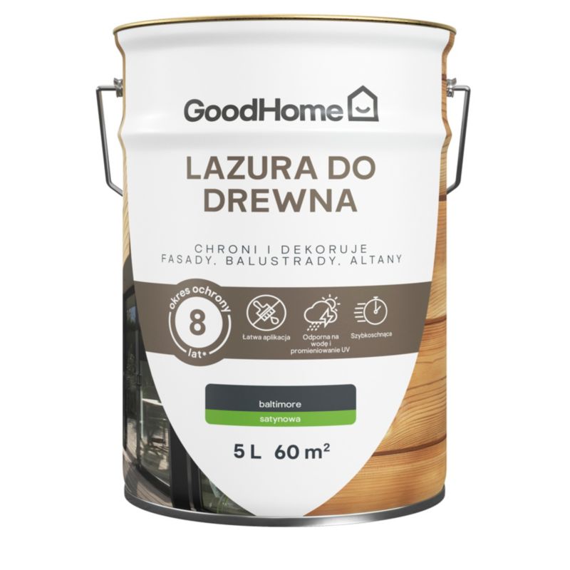 Lazura GoodHome 8 lat antracyt 5 l