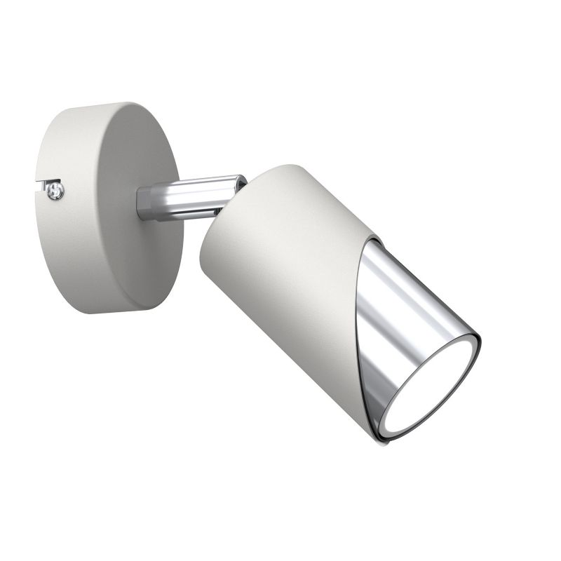 Spot reflektor natynkowy Luminex Shift jasnoszaro-chromowany 1xGU10x15W wym:17x8x8cm IP20 -1 szt.