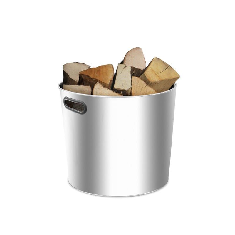 Kosz na drewno Mirpol akcesoria kominkowe stal nierdzewna srebrny 1 szt.