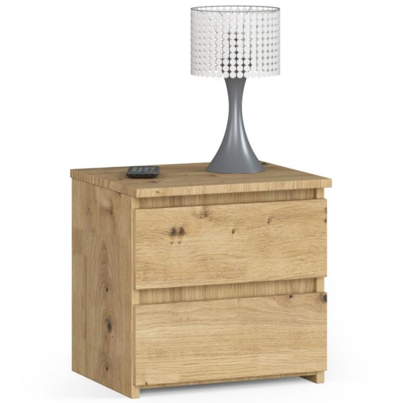 Szafka nocna Akord CL2 Dąb Artisan 40 cm 2 szuflady kolor Dąb Artisan mat 40x35x40 cm 1 szt.