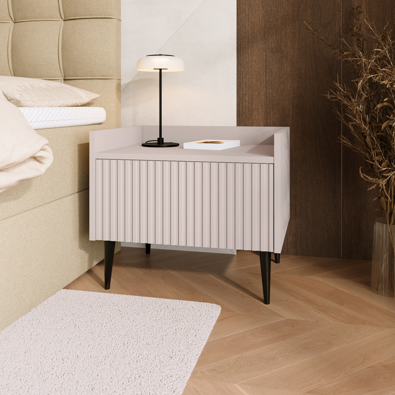 Nowoczesna szafka nocna do sypialni kaszmir 52 cm ASPERO