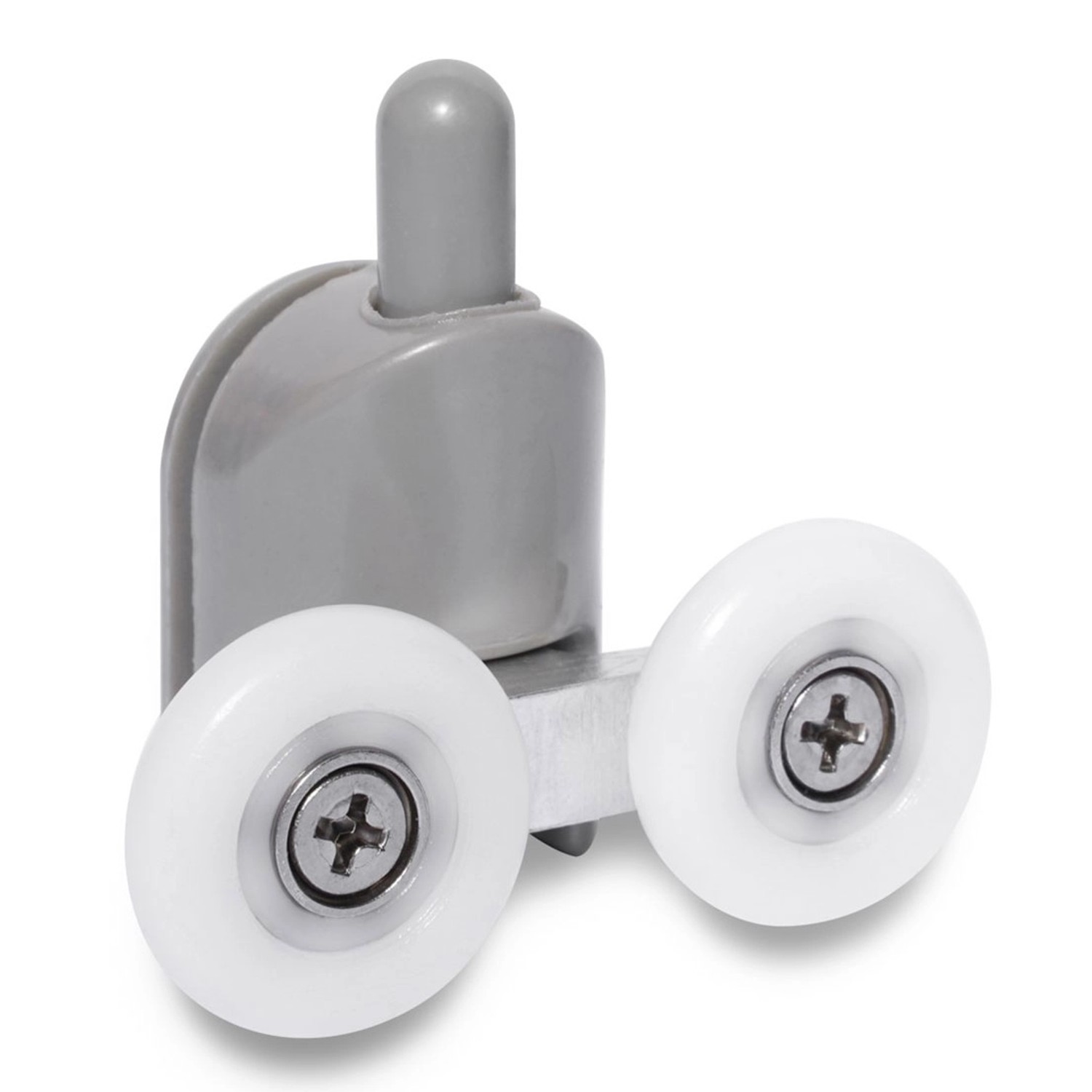 Rolki do drzwi kabiny podwójne dolne szare 2,3 cm 2 szt