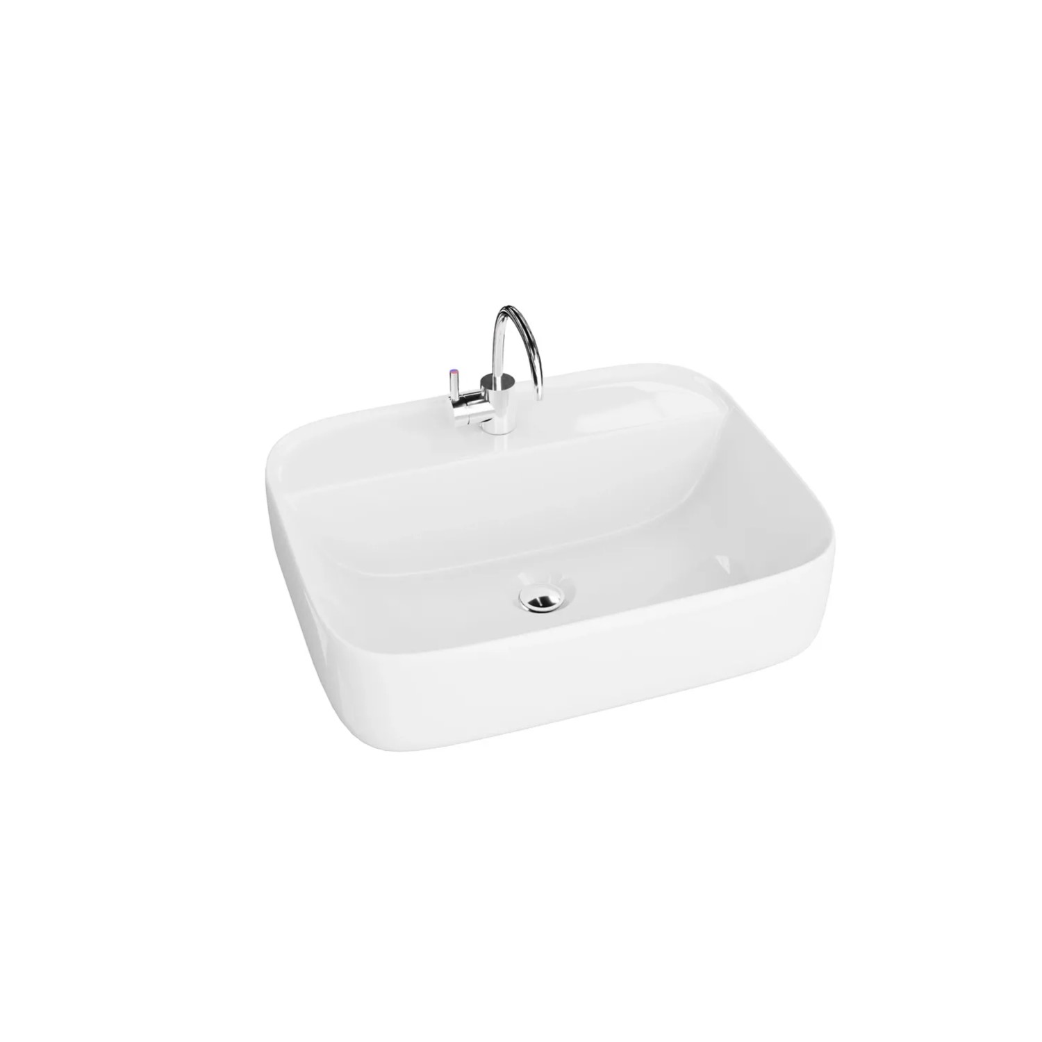 Umywalka nablatowa Tienda biała