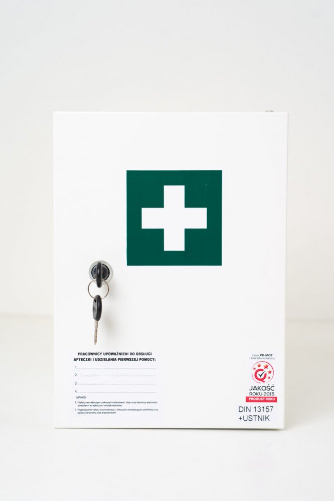 Apteczka ścienna AS30, 300x220x120mm, z wyposażeniem, biały