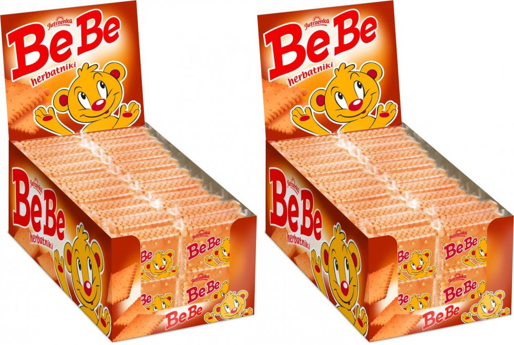 2x Herbatniki Jutrzenka Be-Be, maślany, 48 sztuk