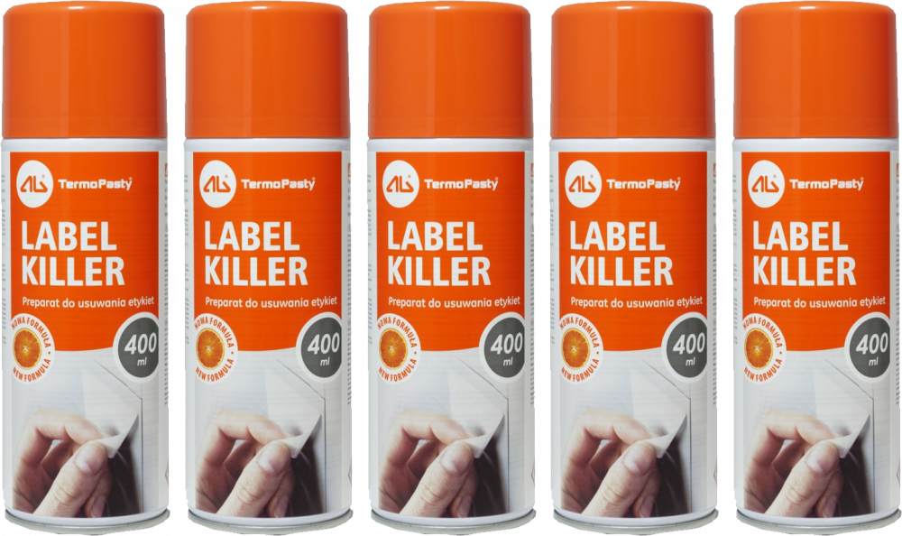 5x spray do usuwania etykiet Label Killer, 400ml