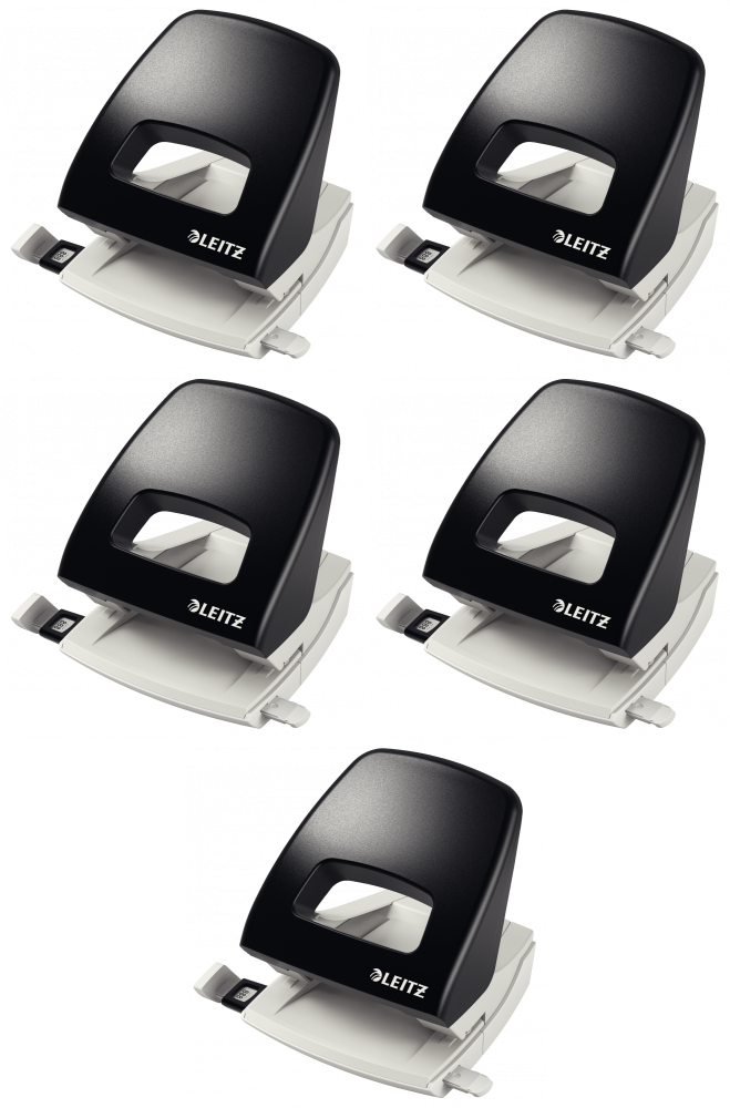 5x Dziurkacz Leitz NeXXt, duży, do 25 kartek, czarny