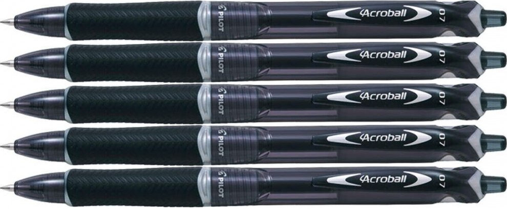 5x Długopis Pilot Acroball Begreen, 0.7mm, czarny