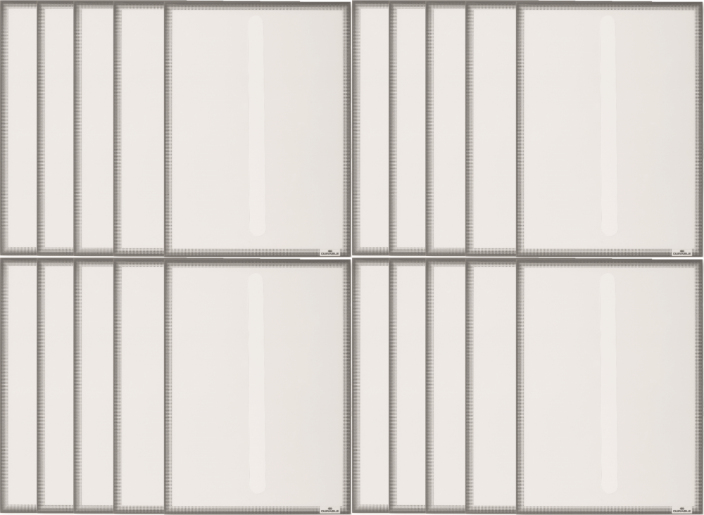 4x Ramka elektrostatyczna Durable, na szyby, A4, 5 sztuk, szary