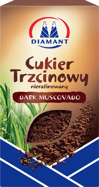 Cukier trzcinowy Diamant Dark Muscovado, sypki, 0.5kg