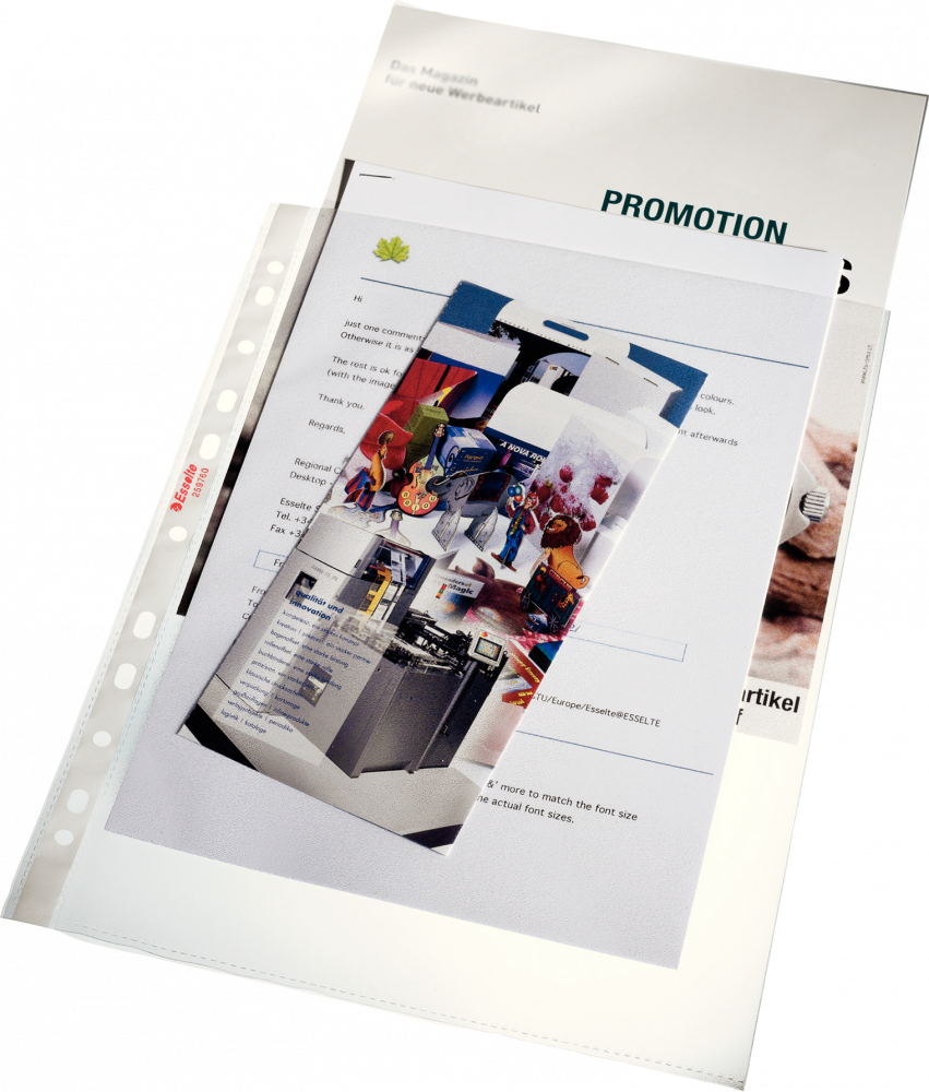 Koszulki groszkowe Esselte Maxi, A4, 100μm, 25 sztuk, transparentny