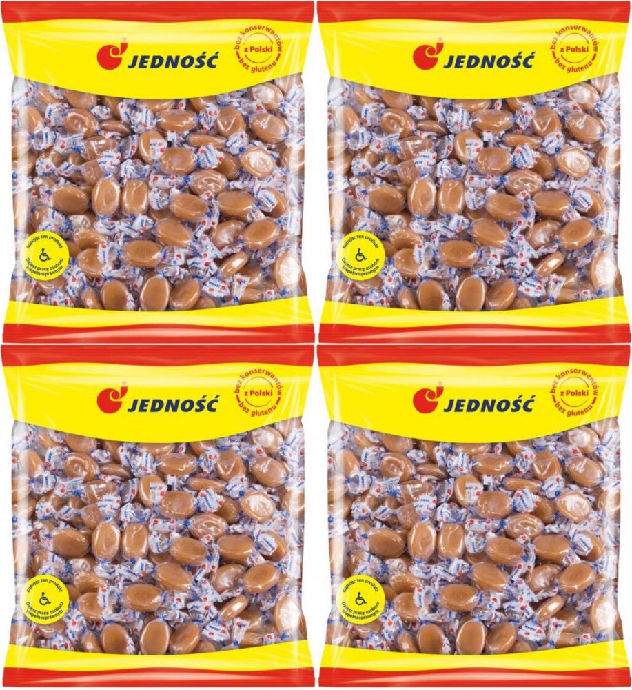 4x Cukierki Jedność Karmelki, mleczny, 1kg