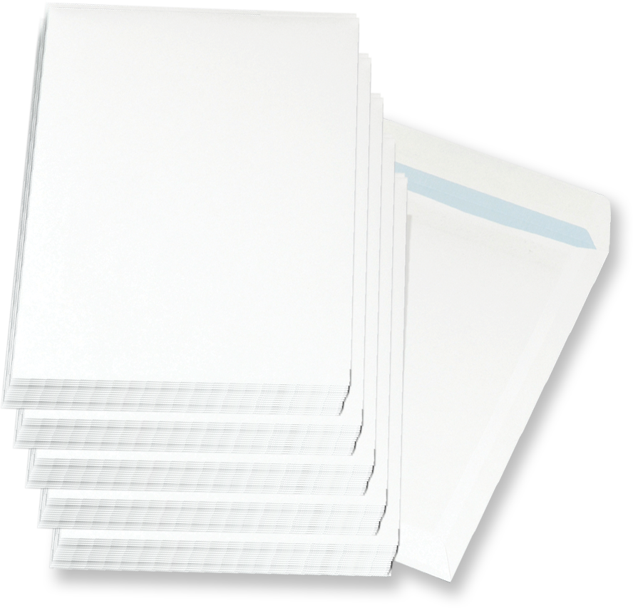 5x Koperta standardowa NC, C5, samoklejąca SK, 50 sztuk, biały