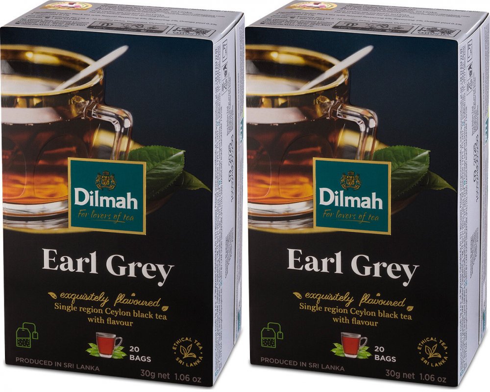 2x Herbata Earl Grey w torebkach Dilmah, 20 sztuk x 1.5g