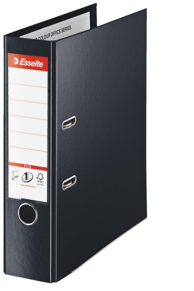 Segregator A4 Esselte No.1 Vivida Plus, 80mm, do 600 kartek czarny