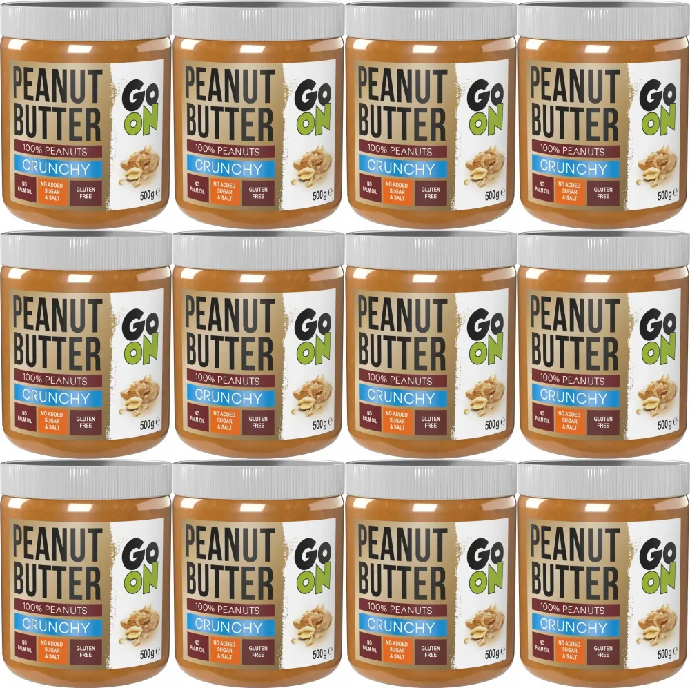 12x Masło orzechowe Sante Go On Crunchy, 500g
