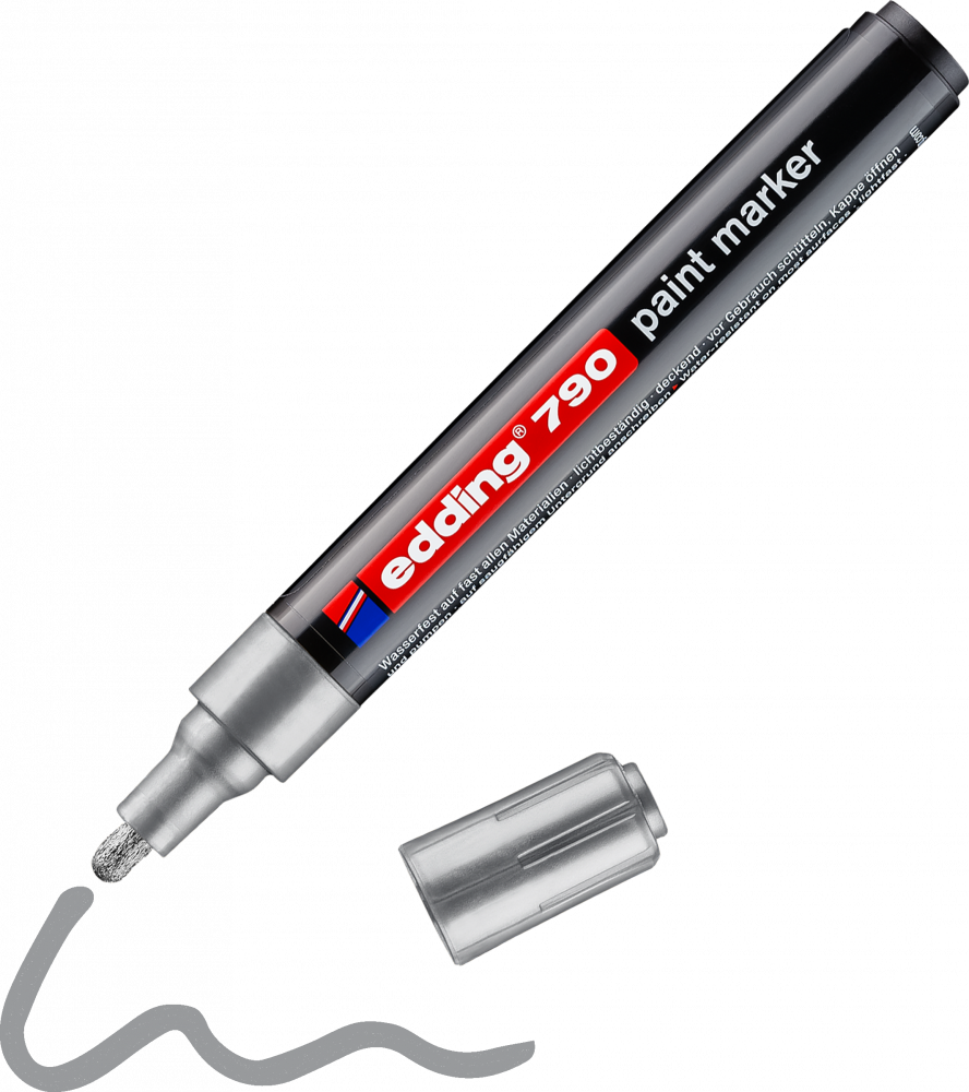 Marker olejowy edding 790, okrągła, 2-3mm srebrny