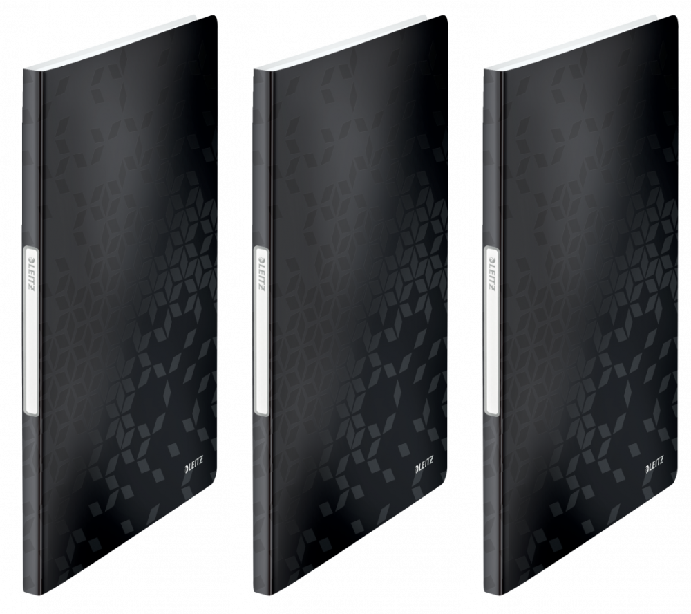 3x Album ofertowy Leitz Wow, A4, 20 koszulek, czarny