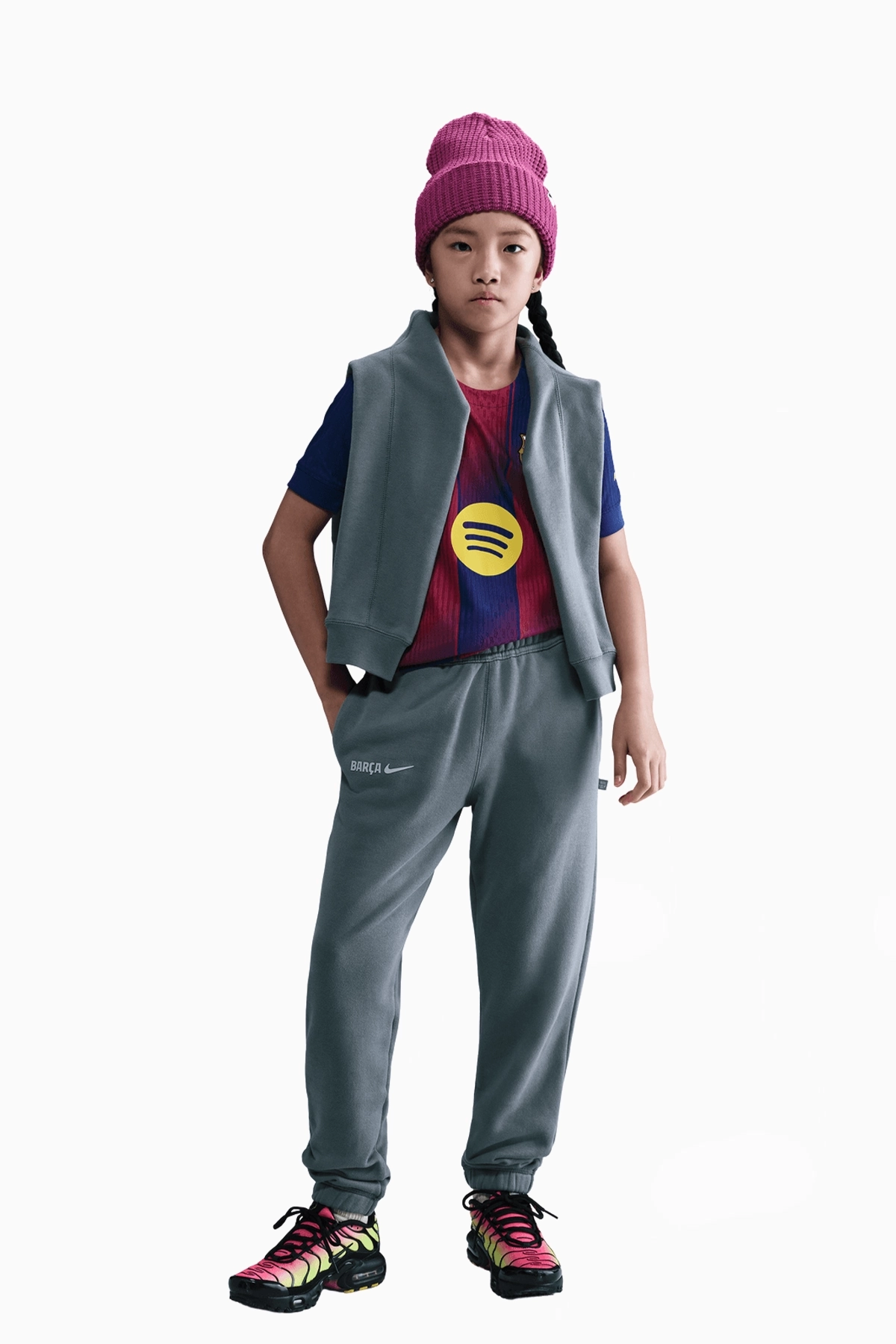 Spodnie Nike FC Barcelona 25/26 Air Junior - Szary