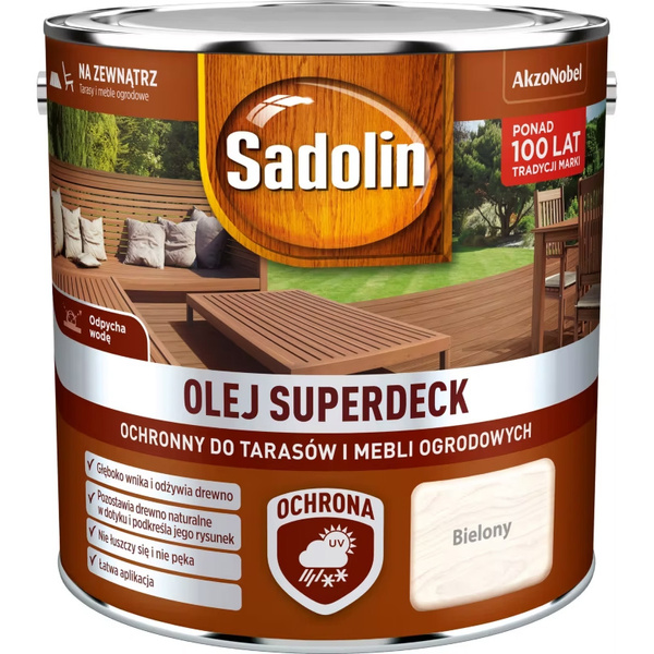 Olej do drewna Superdeck bielony 2,5L Sadolin