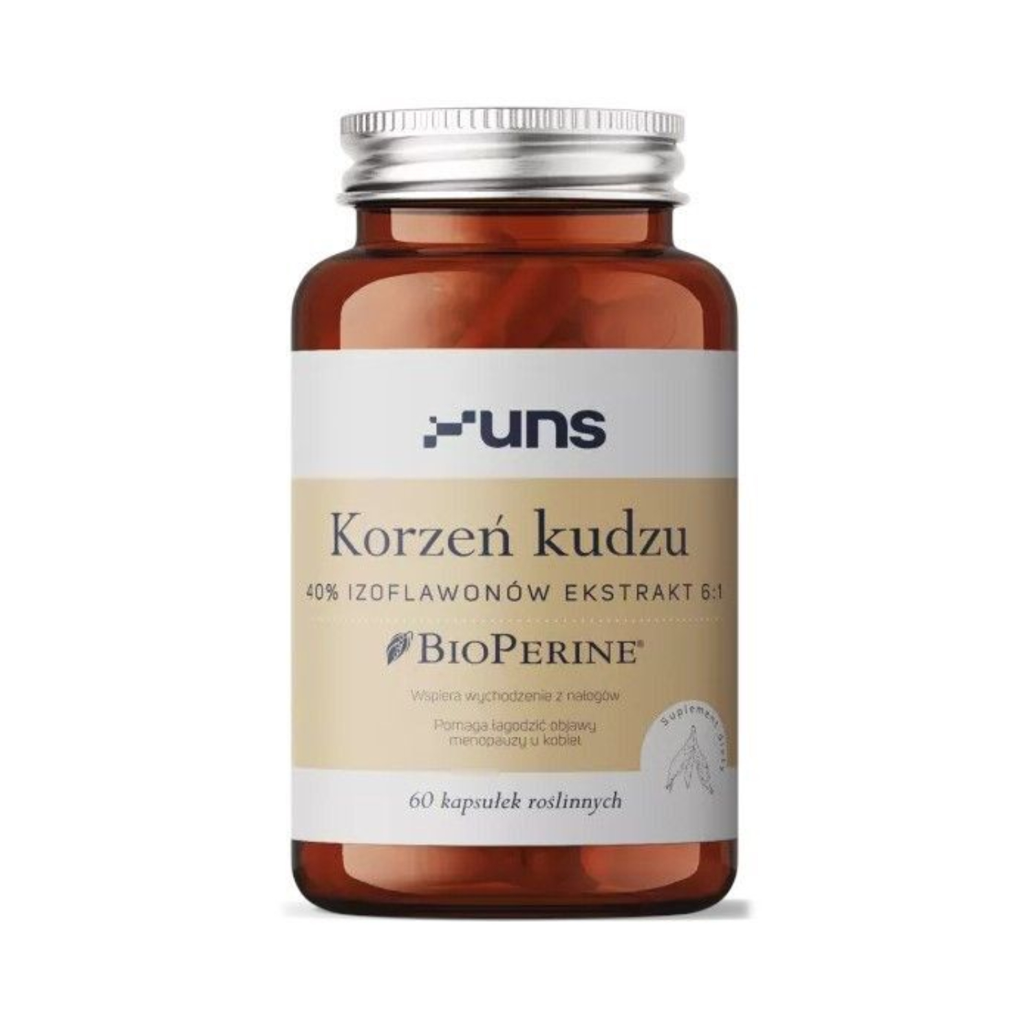 Uns korzeń kudzu + bioperine, 60 kapsułek
