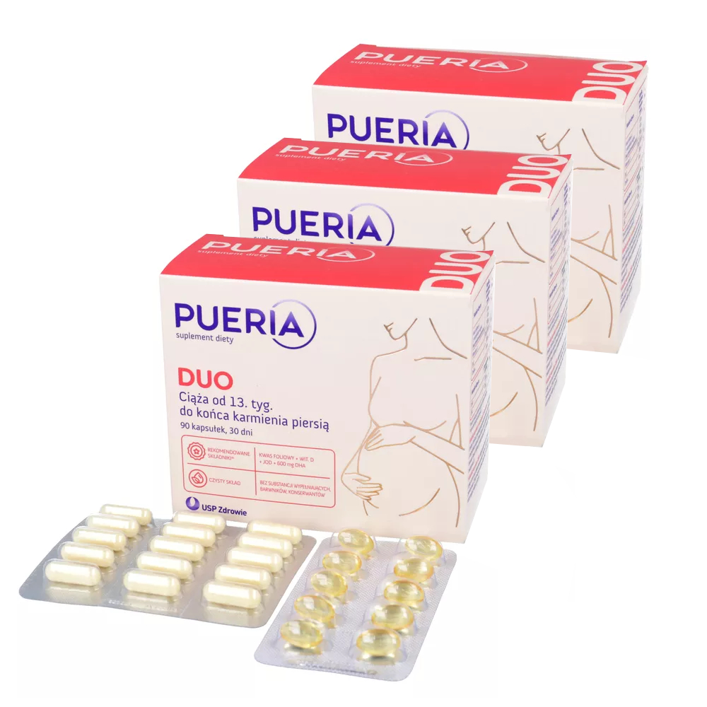 Zestaw: 3 x pueria duo, 90 kapsułek