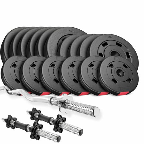 Kunststoff Hantelset 56 kg mit SZ-Stange und Kurzhanteln