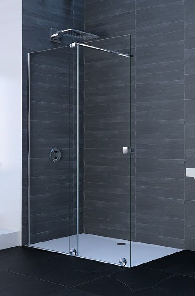Huppe Xtensa pure 4-kąt drzwi prysznicowe 180 cm lewe srebrny połysk/szkło przezroczyste Anti-Plaque XT0109.069.322