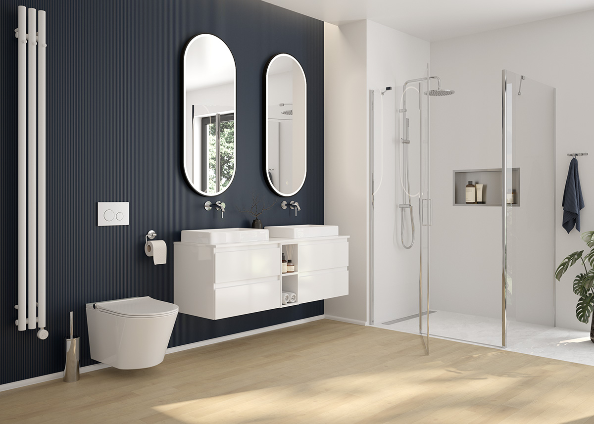 Oltens Grotta półka wnękowa 60 cm stal 97001100