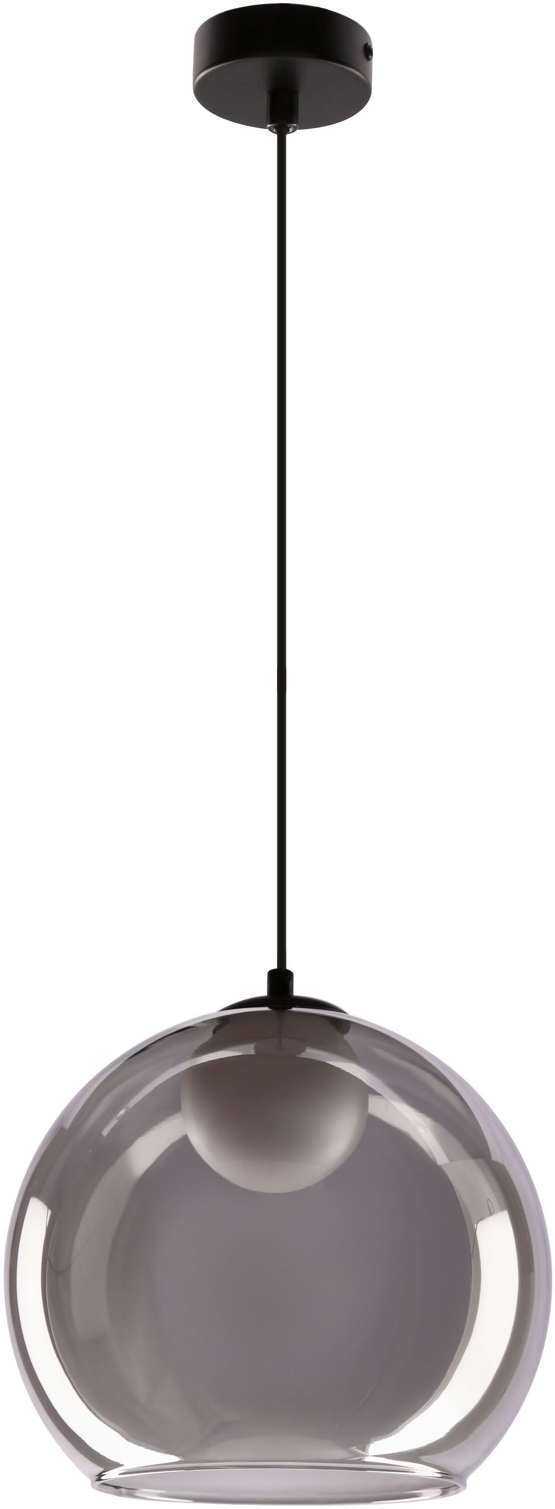 Candellux Brin lampa wisząca 1x15 W czarna-przydymiona 31-38333