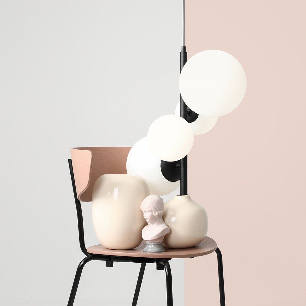 Aldex Bloom 4 lampa wisząca 2x40W+2x60W czarna/biała 1091L1