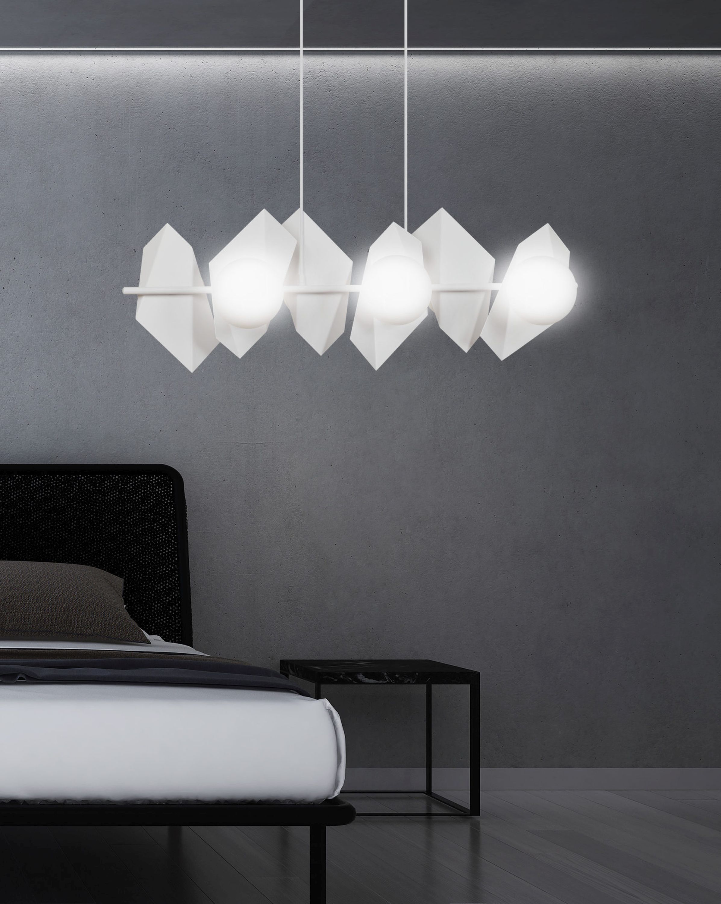 Emibig Drifton lampa wisząca 6x10 W biała 637/6