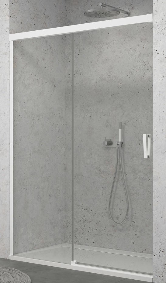 Ronal Cadura drzwi prysznicowe 120 cm lewe biały mat/szkło przezroczyste CAS2G1200907