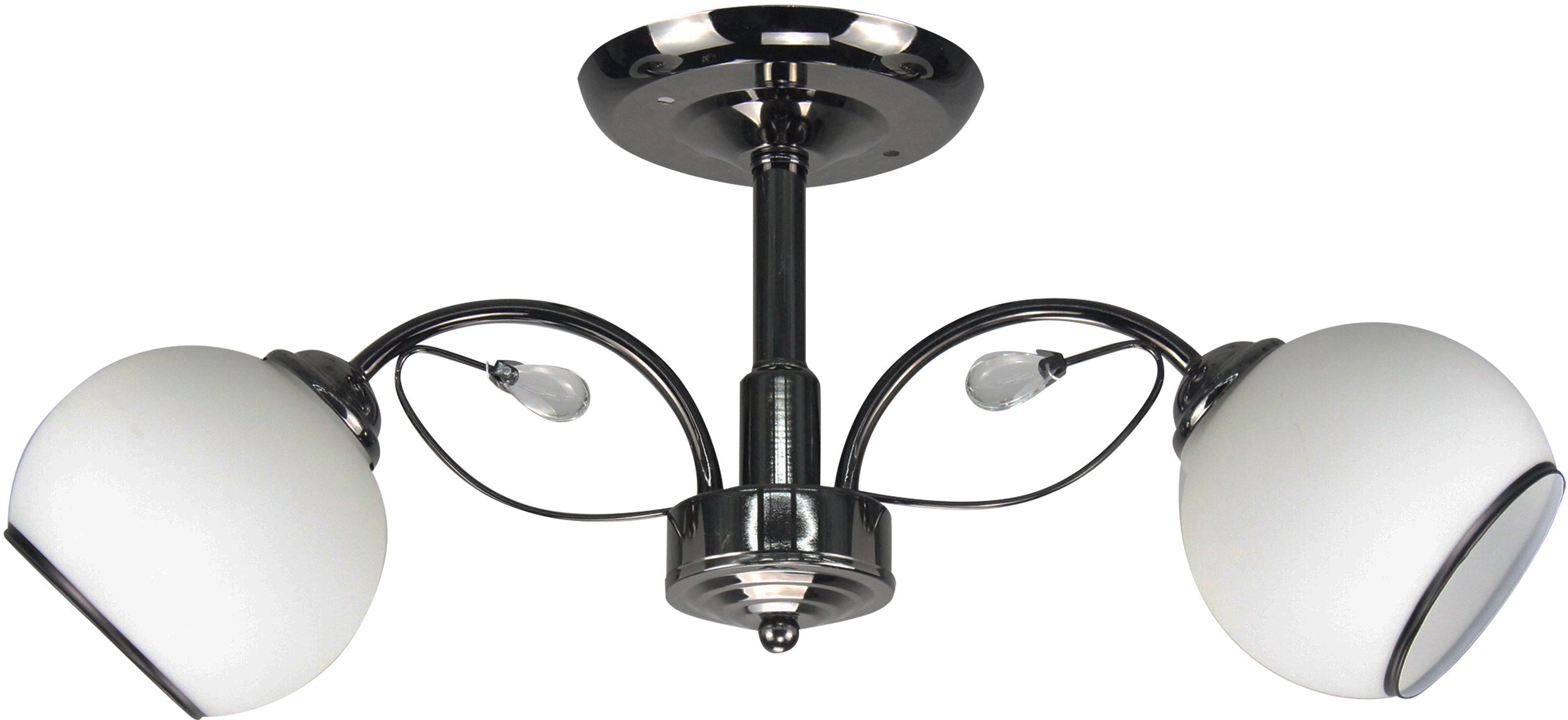 Candellux Graphite lampa podsufitowa 2x40 W biała-czarna 32-22523