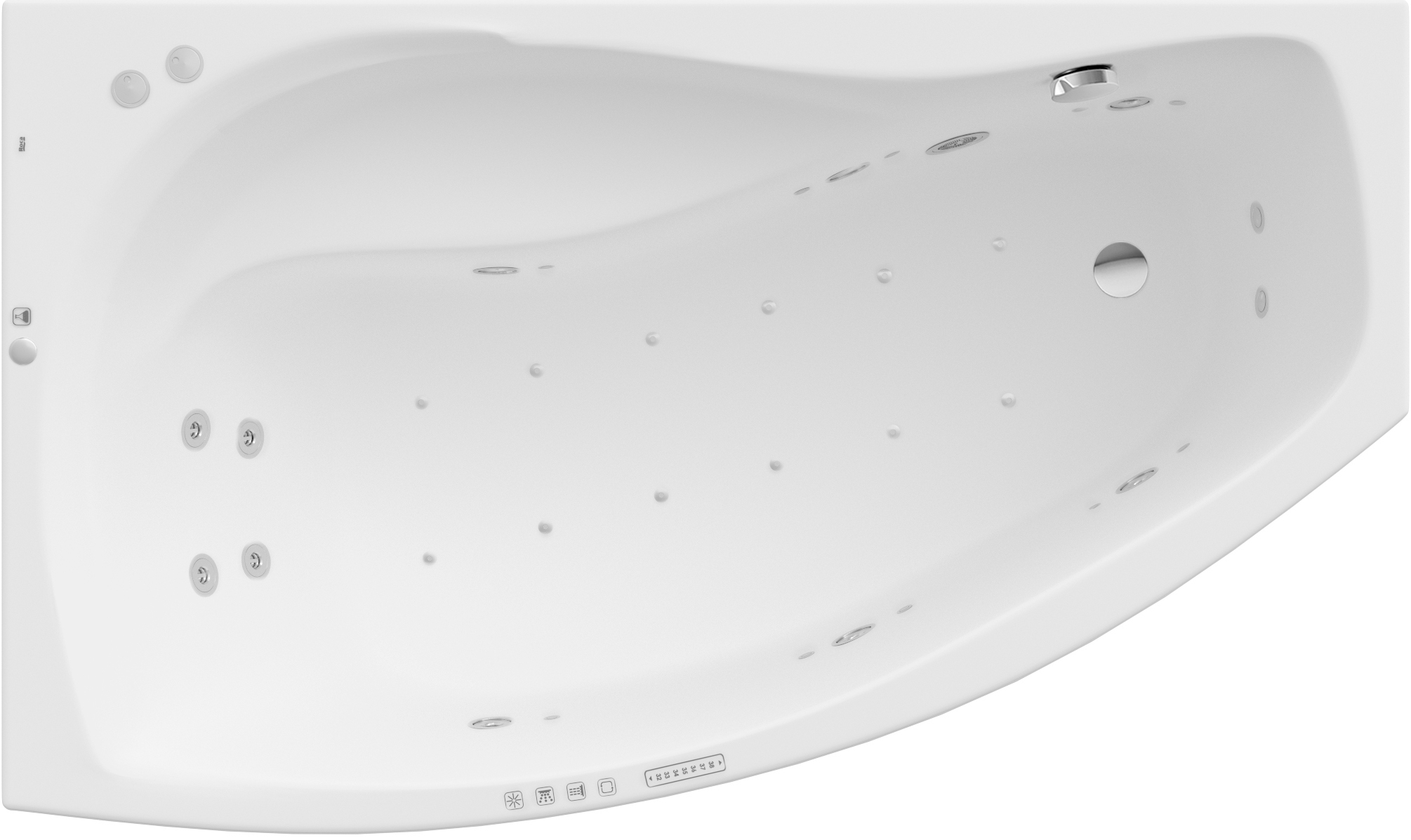 Roca Nicole wanna z hydromasażem 160x95 cm asymetryczna biała A24T175000