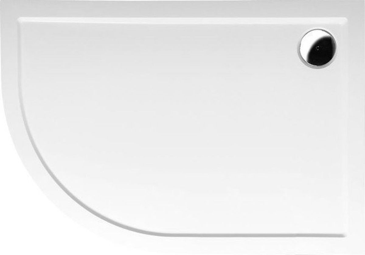 Polysan Rena brodzik 100x80 cm półokrągły prawy biały 76511