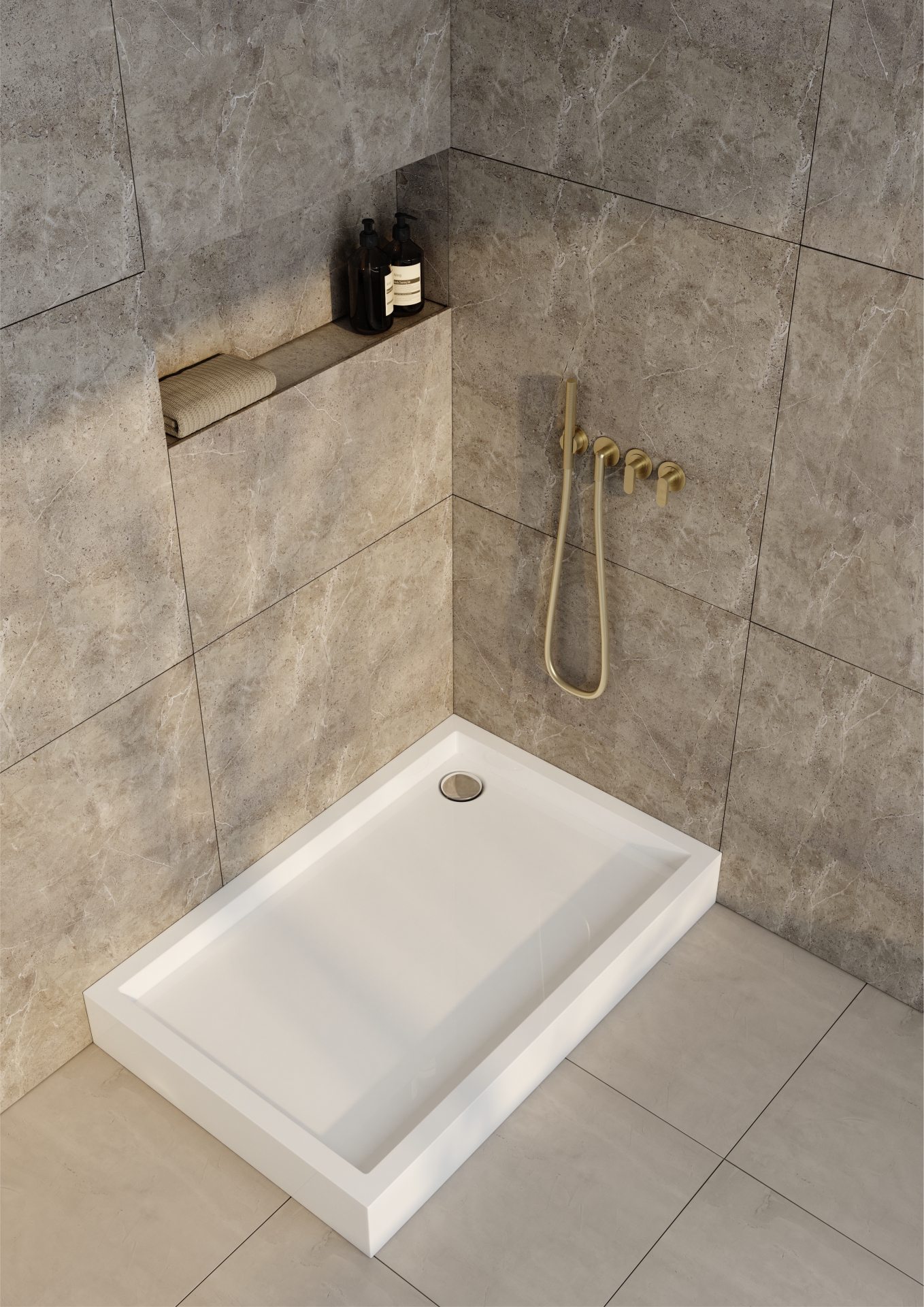 Schedline Favory Plus brodzik 120x90 cm prostokątny biały 3ST.F1P-90120