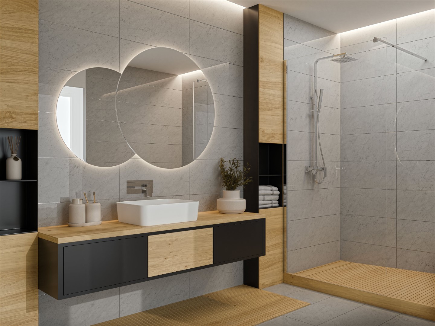 Invena ścianka prysznicowa walk-in 80 cm chrom półmat/szkło przezroczyste AK-32-182