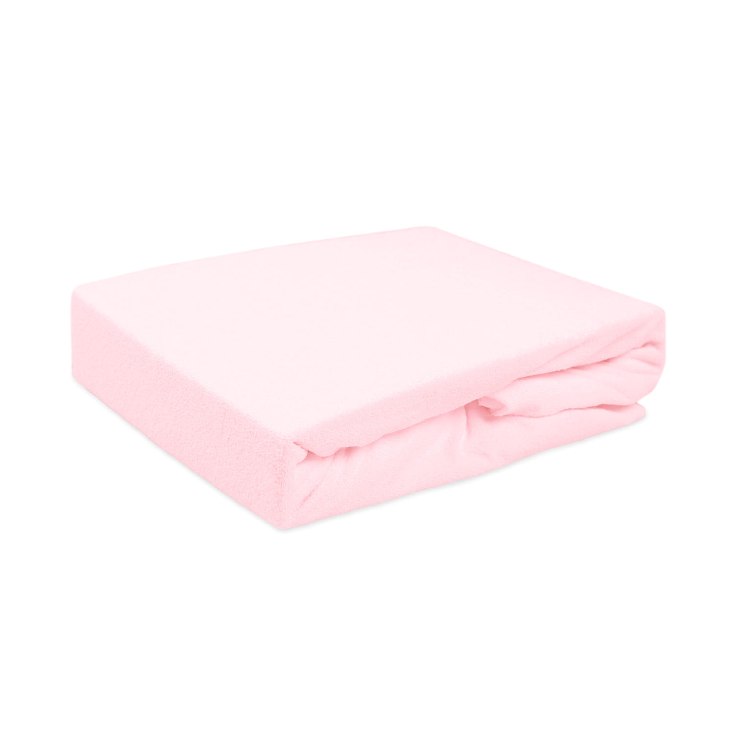 Prześcieradło frotte z gumką 160x200 pudrowy róż