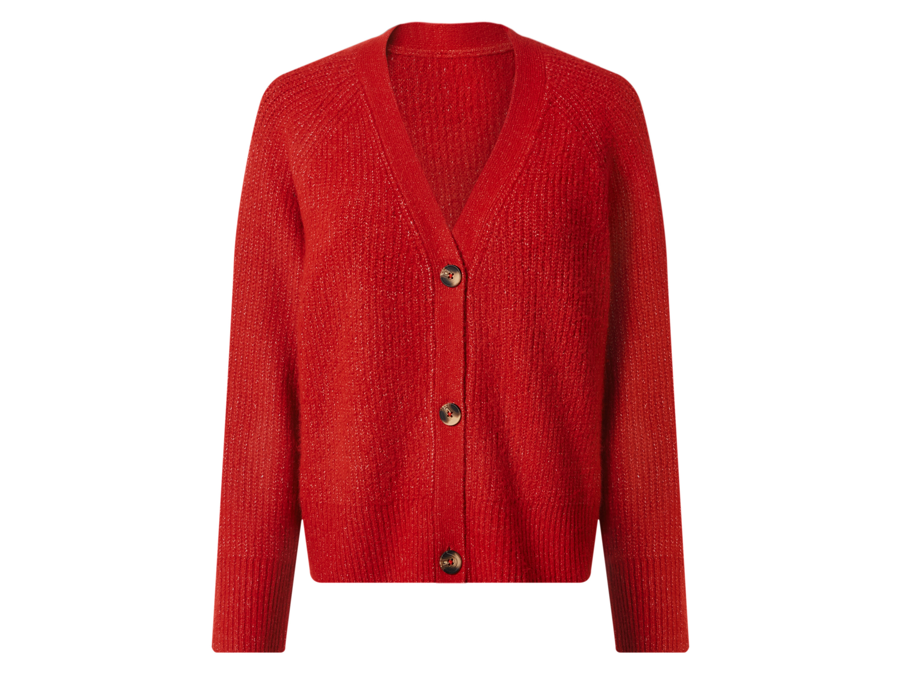 esmara Kardigan damski o grubym splocie Czerwony, XS 32/34