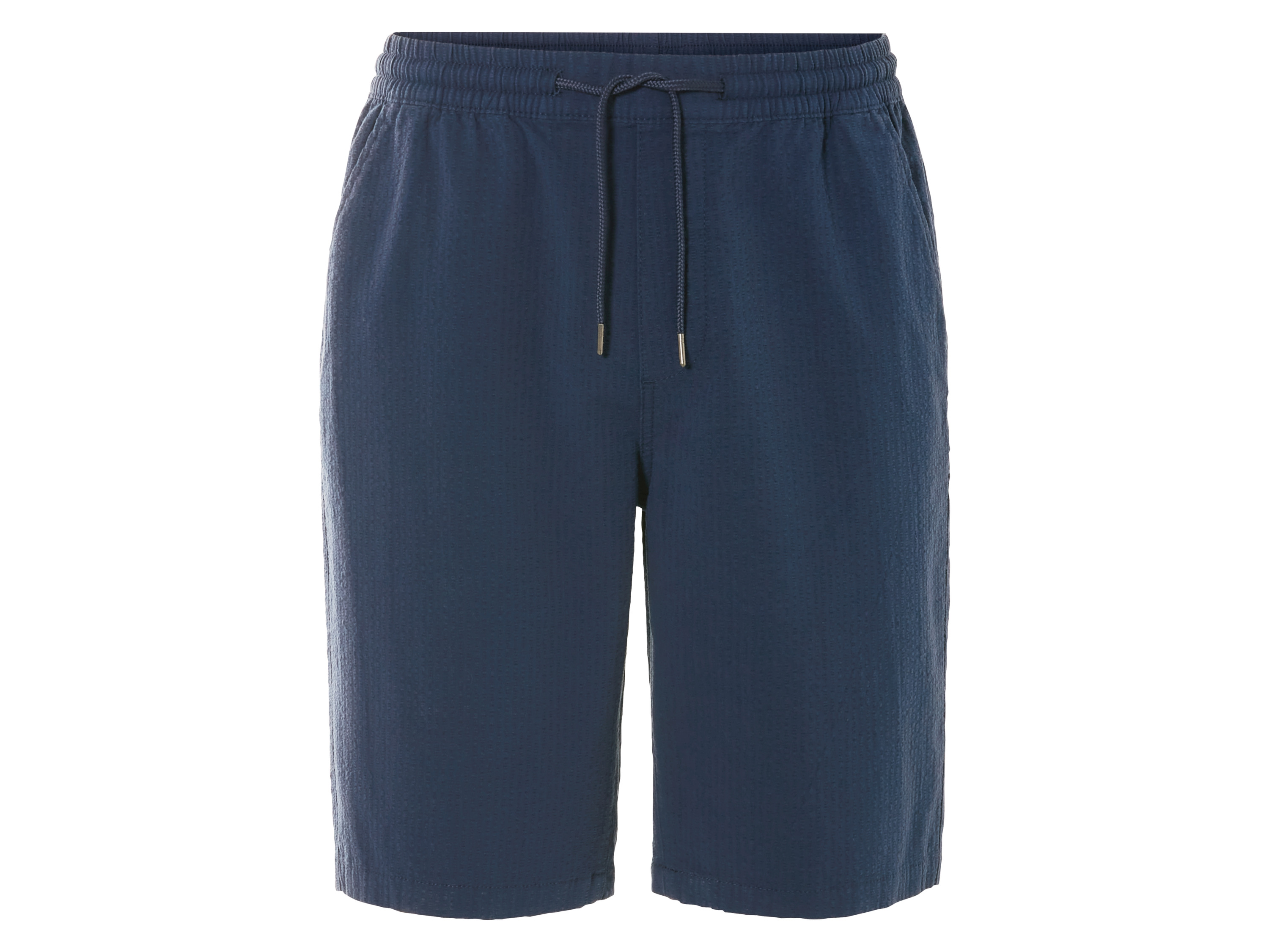 Livergy Szorty męskie z bawełną seersucker Granatowy, XL 56/58