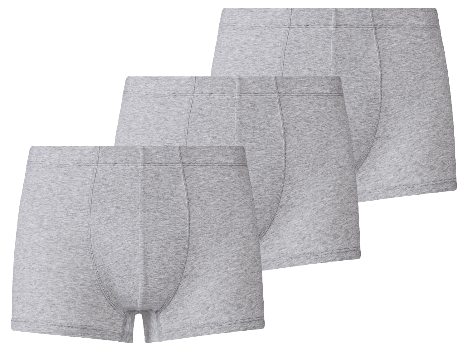Livergy Bokserki męskie z bawełna organiczną, 3 pary 6/L, Szary