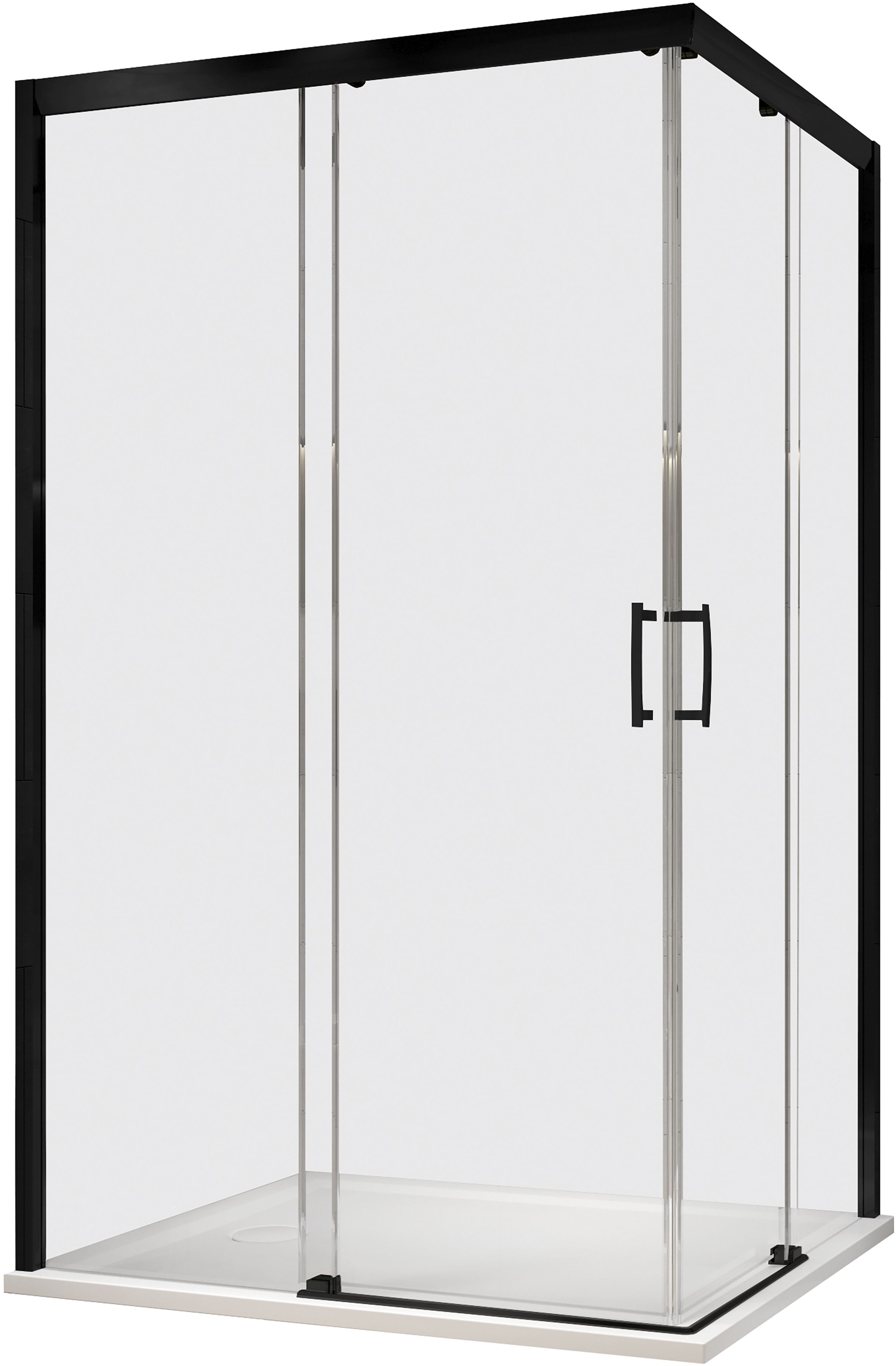 Darmowa Dostawa - Kabina prysznicowa 90x90 cm kwadratowa czarny mat/szkło przezroczyste Sanplast Free Zone 600271351059401