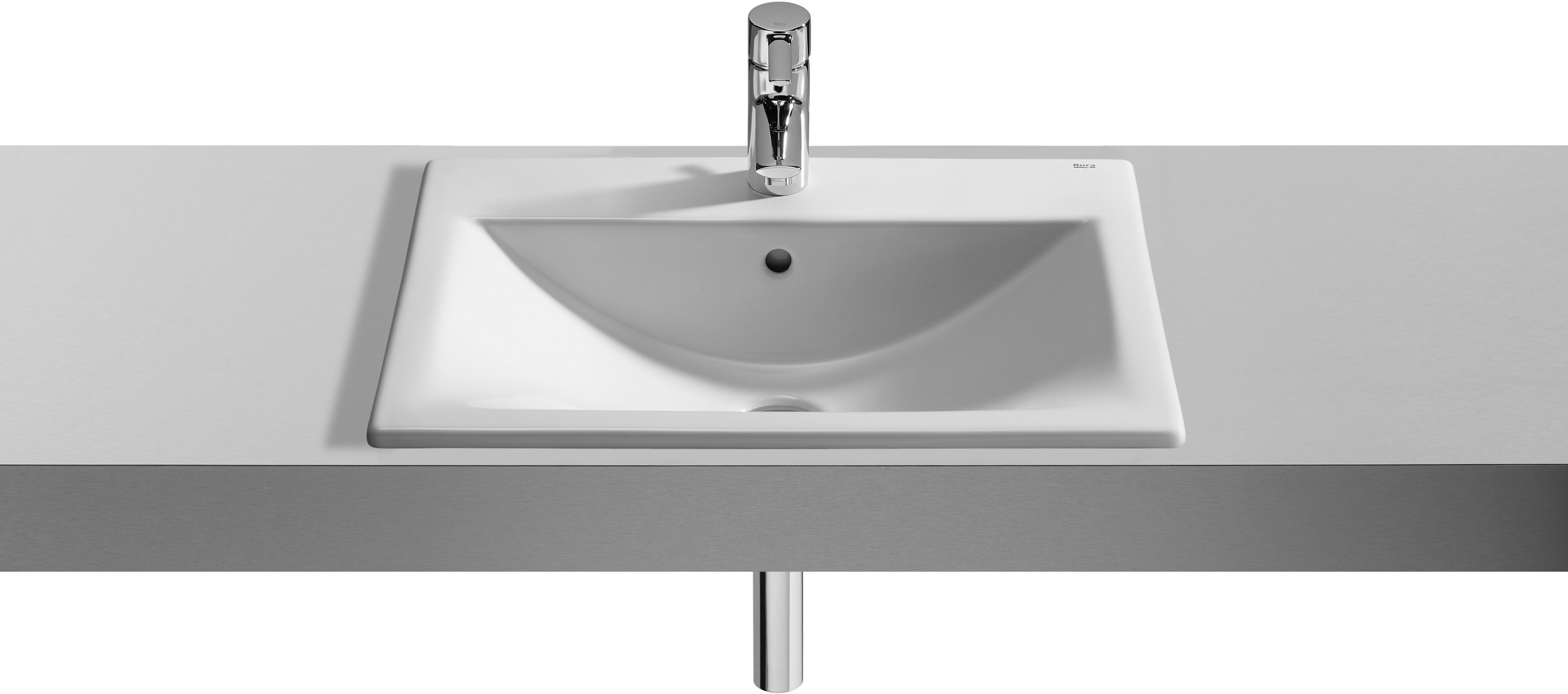 Darmowa Dostawa - Umywalka 55x42.5 cm prostokątna wpuszczana biała Roca Diverta A327116S00
